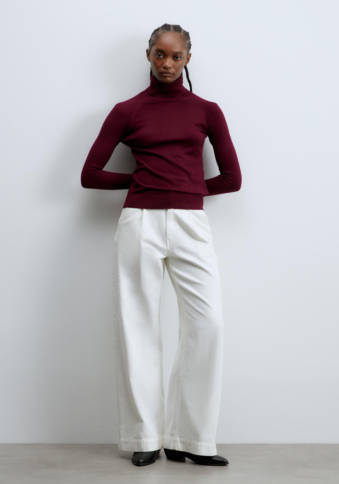 Sfera Basic high-neck top - Currant 1 Shaws Department Stores