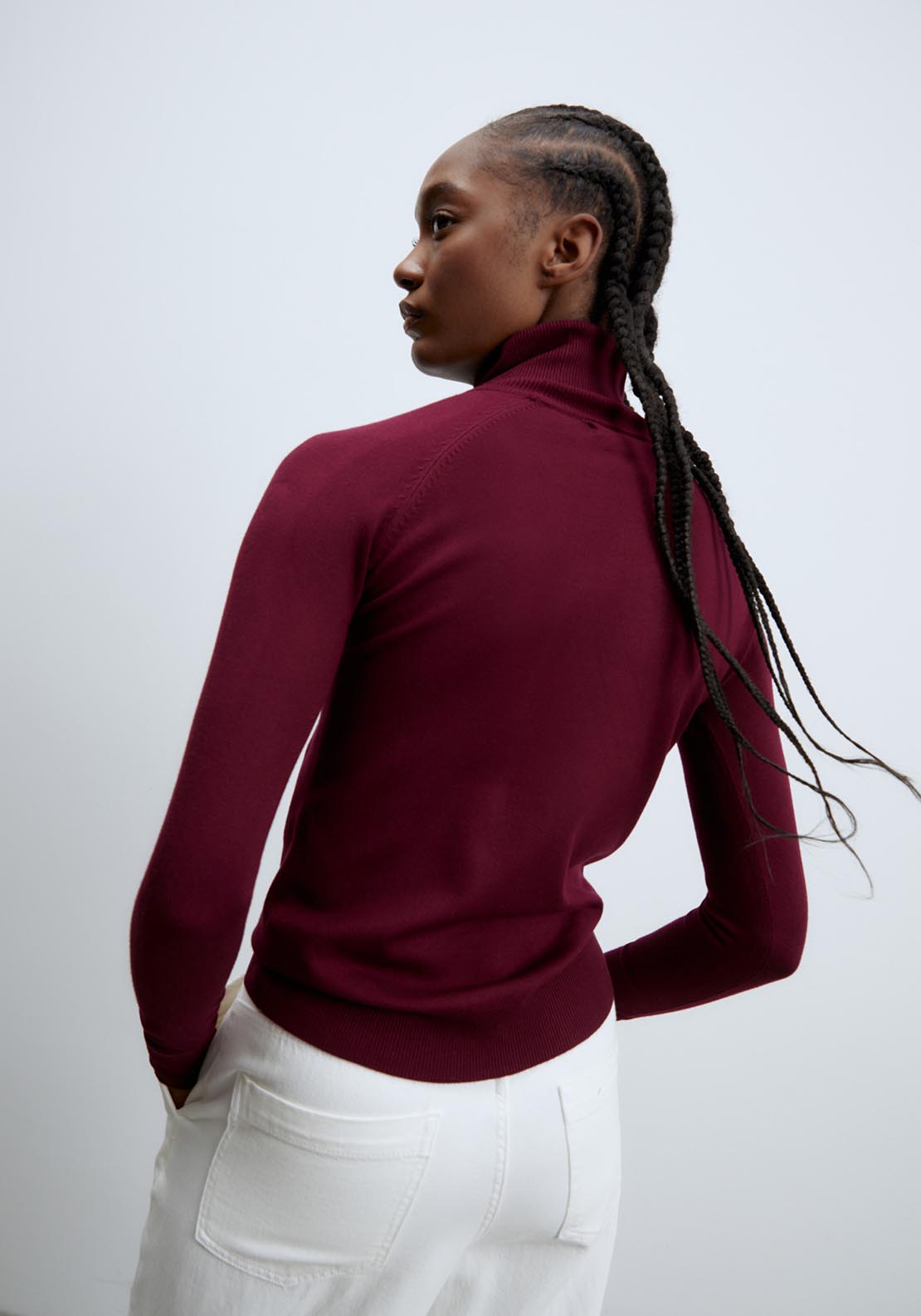 Sfera Basic high-neck top - Currant 4 Shaws Department Stores