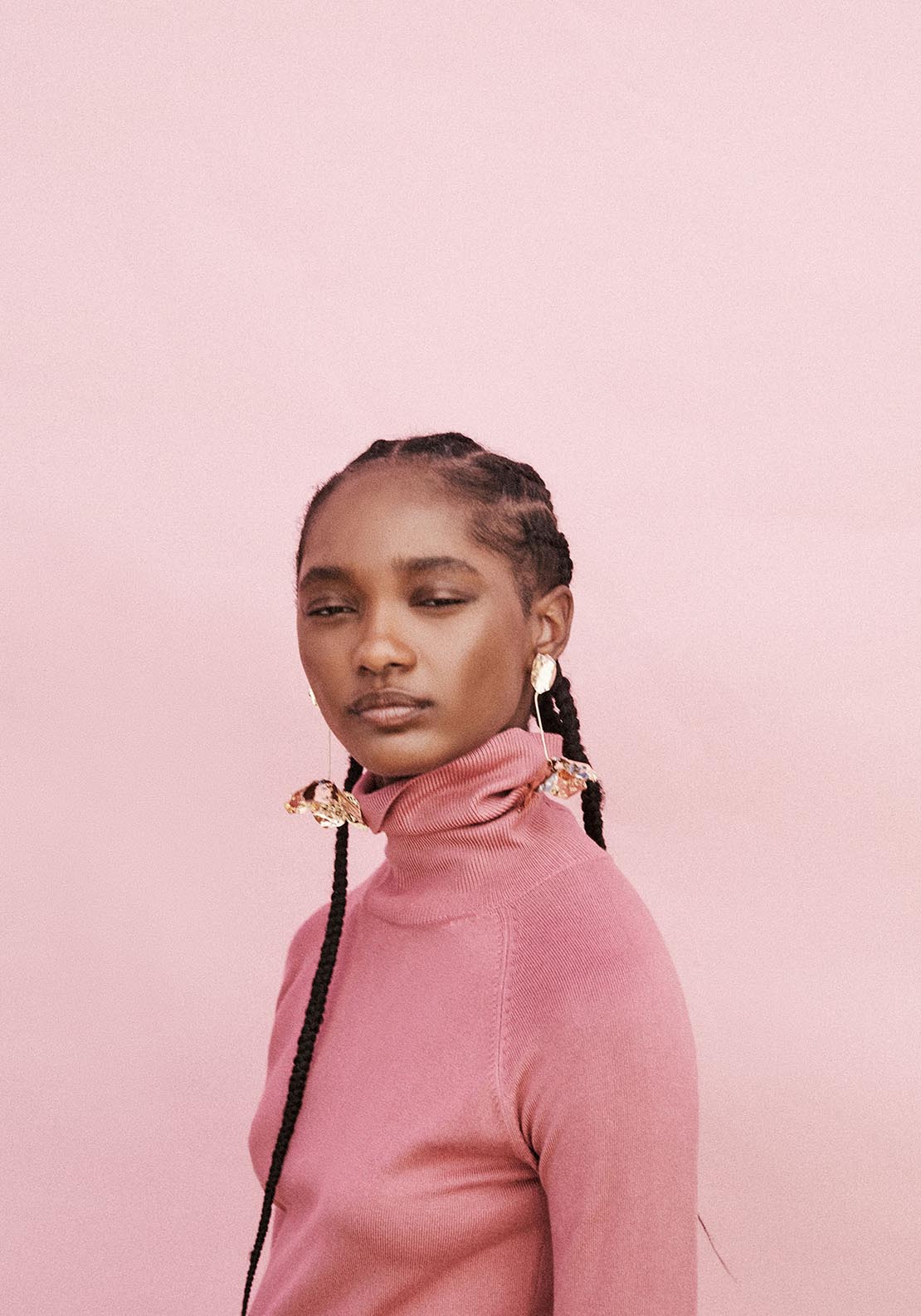 Sfera Basic high-neck top - Light Pink 4 Shaws Department Stores