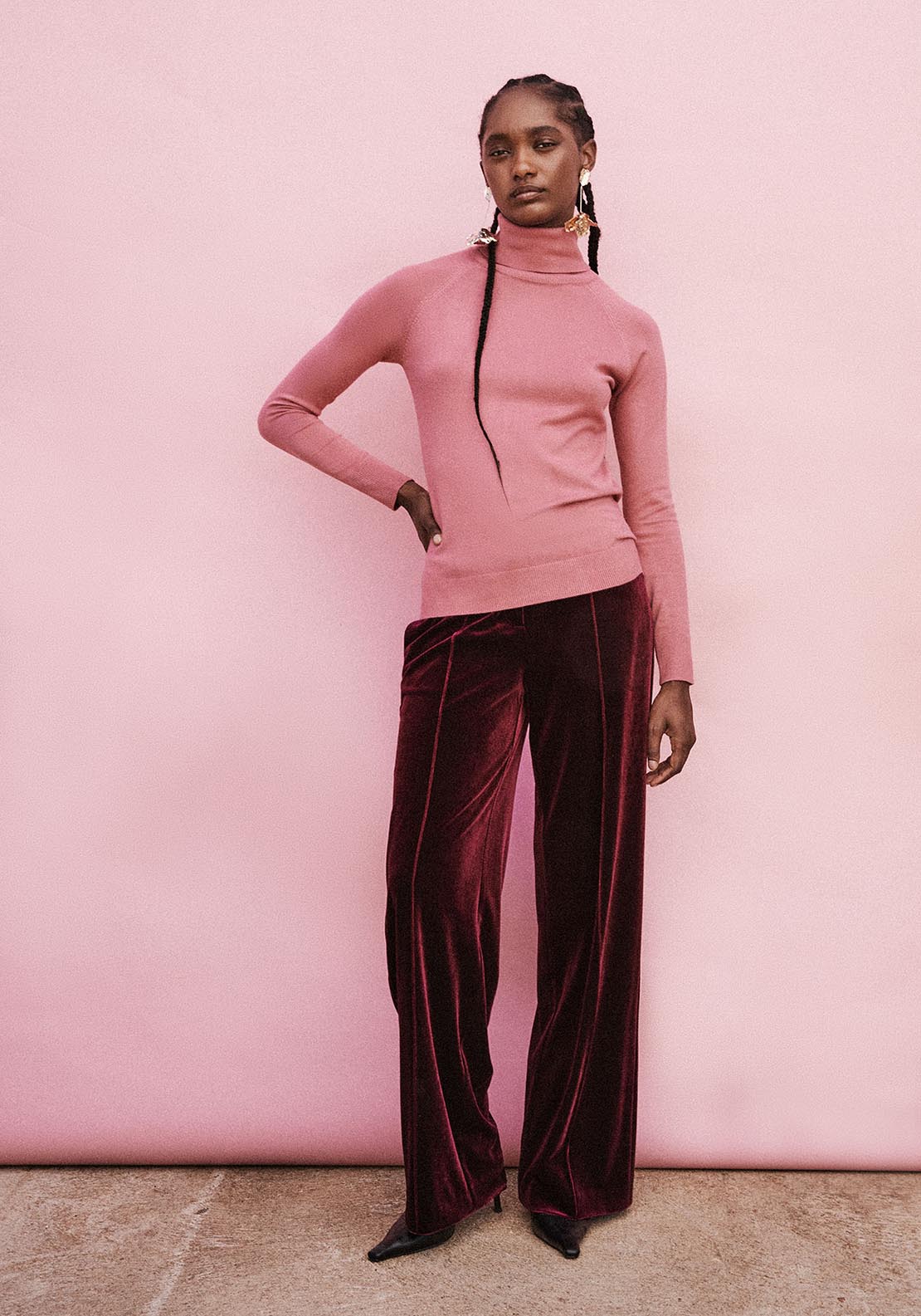 Sfera Basic high-neck top - Light Pink 2 Shaws Department Stores