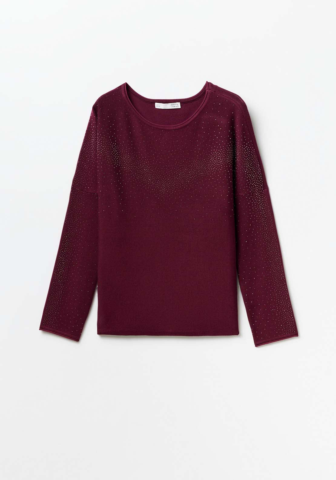 Sfera Diamanté Sweater - Currant 5 Shaws Department Stores