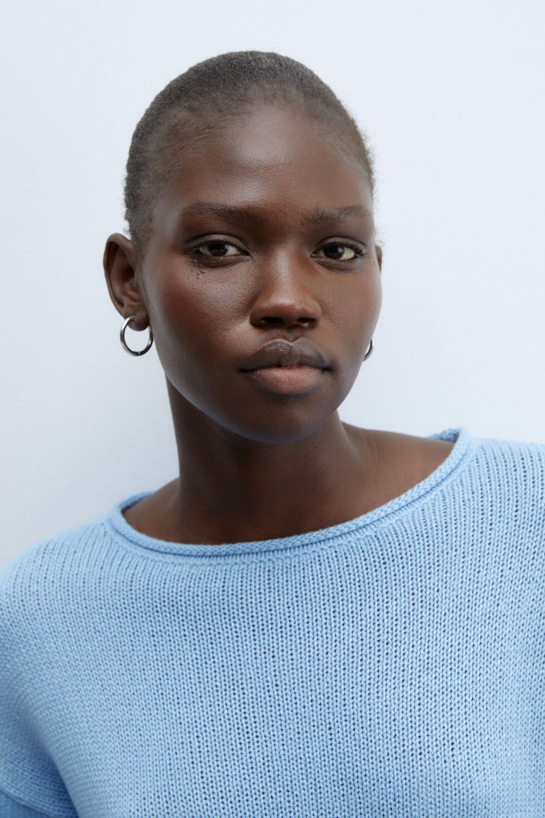 Sfera Trim detail plain sweater - Blue 6 Shaws Department Stores