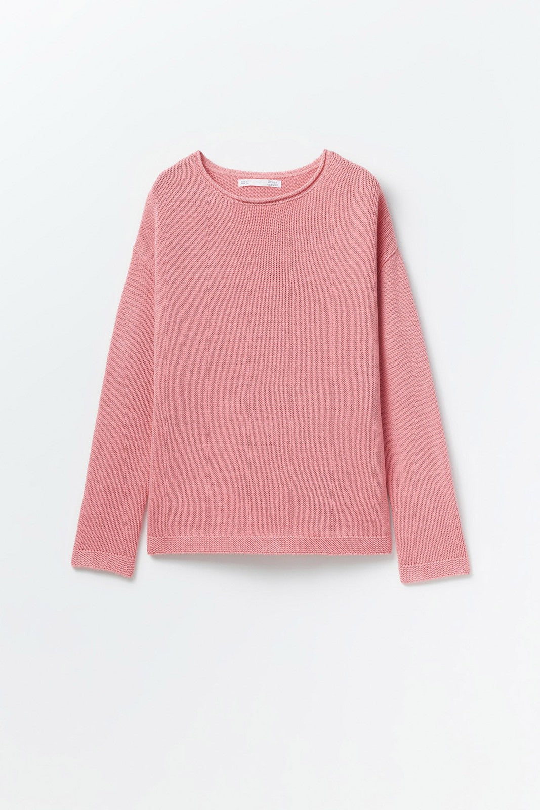 Sfera Trim detail plain sweater - Pink 6 Shaws Department Stores