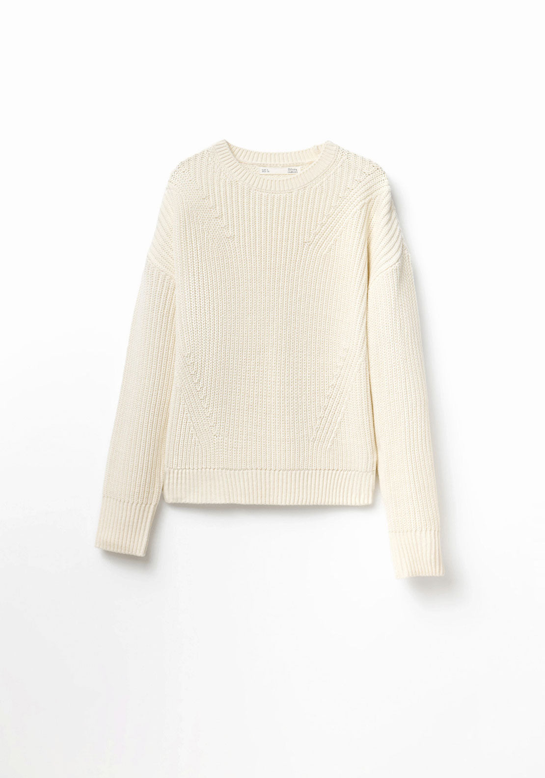 Structured Knit Sweater - White