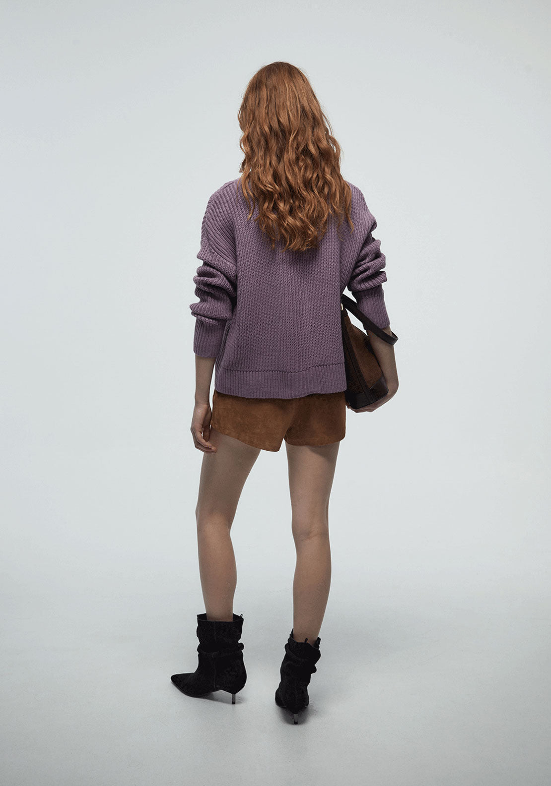 Structured Knit Sweater - Purple