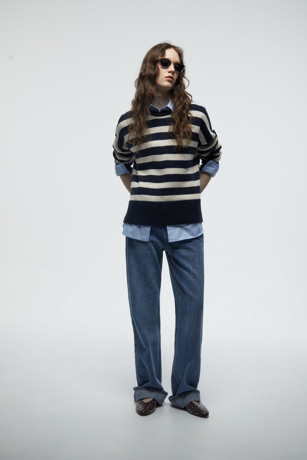 Stripes Knit Sweater - Blue