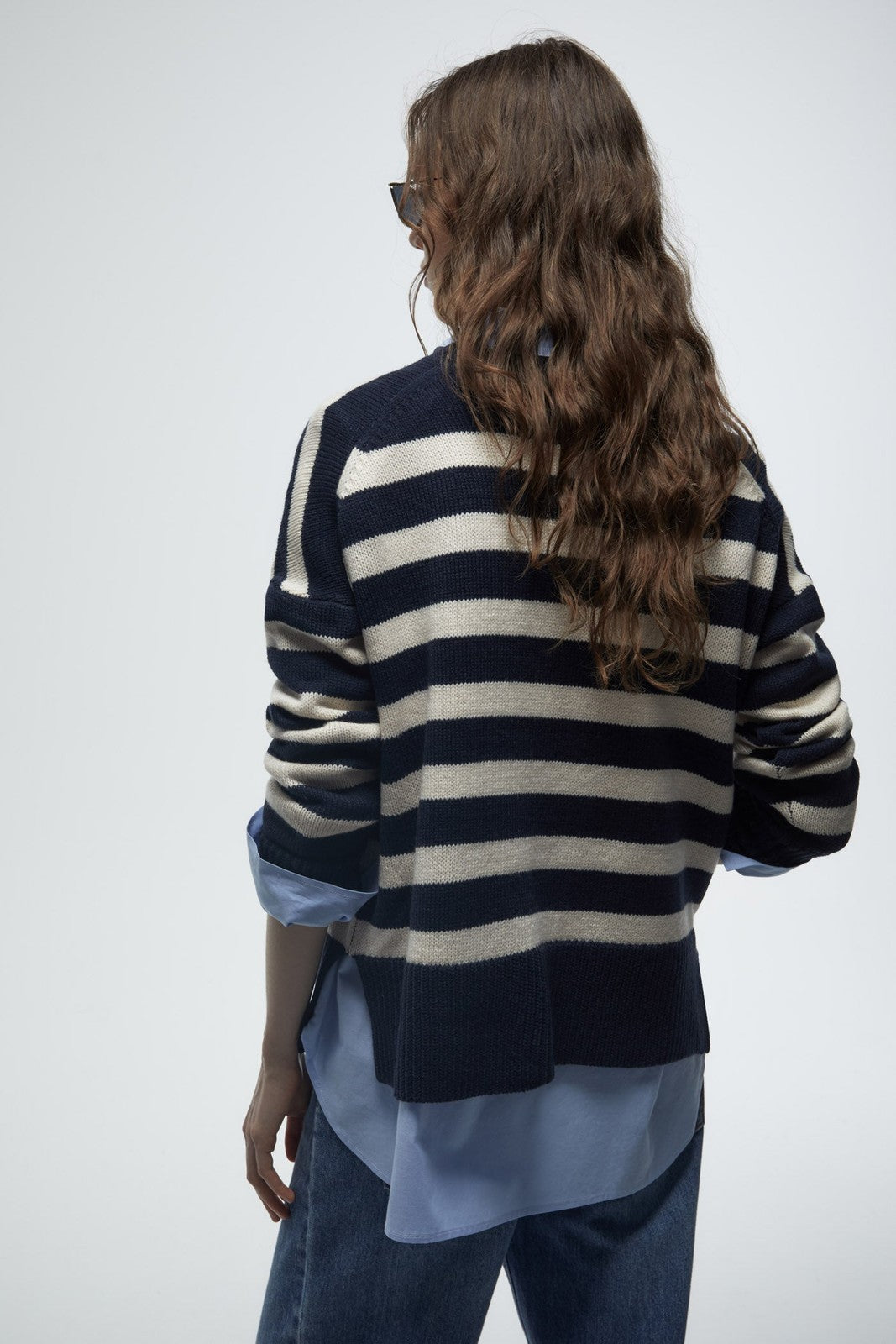 Stripes Knit Sweater - Blue