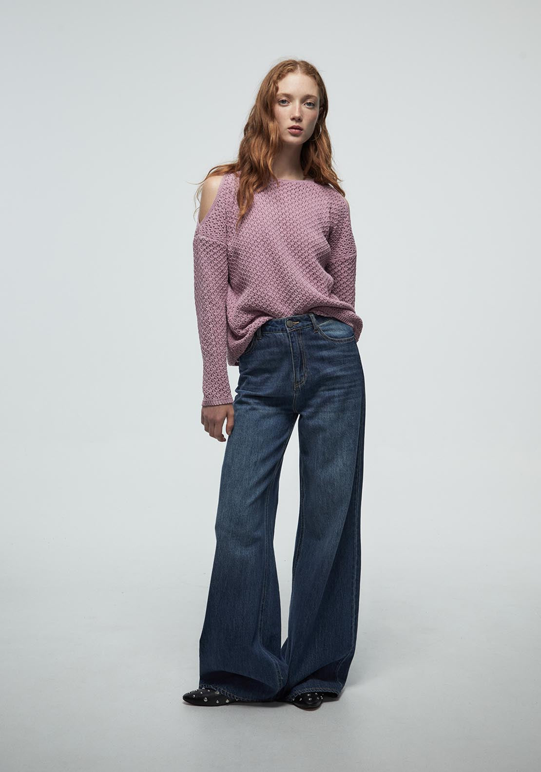 Sfera Cut Out Sweater - Pink 1 Shaws Department Stores