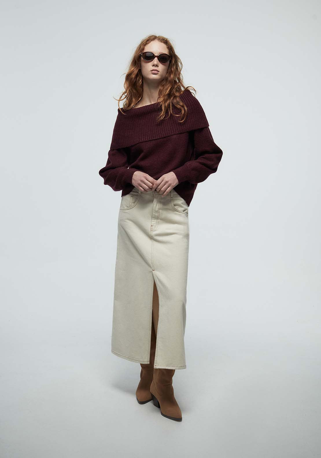 Bardot Sweater - Red