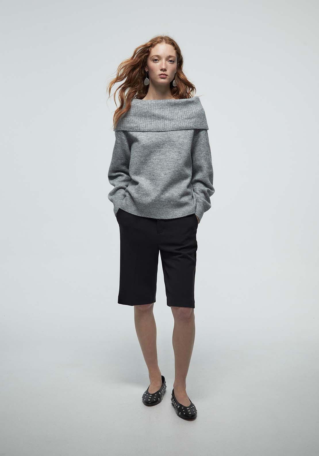 Bardot Sweater - Grey Light