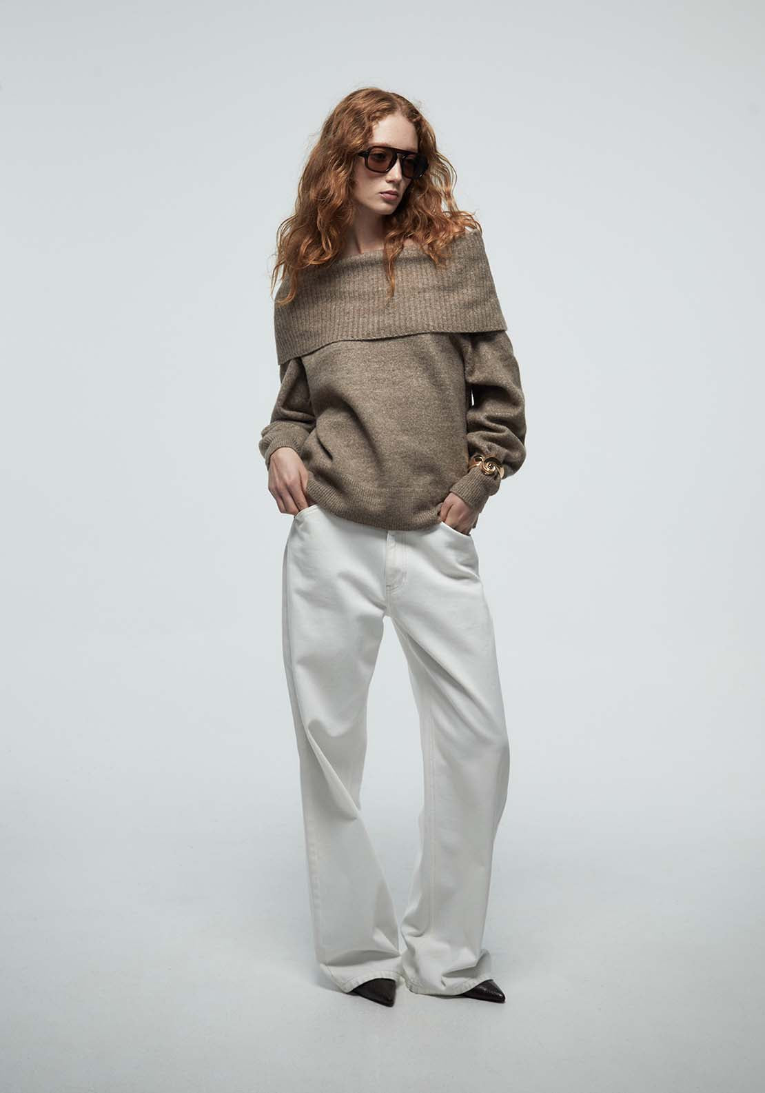 Bardot Sweater - Brown