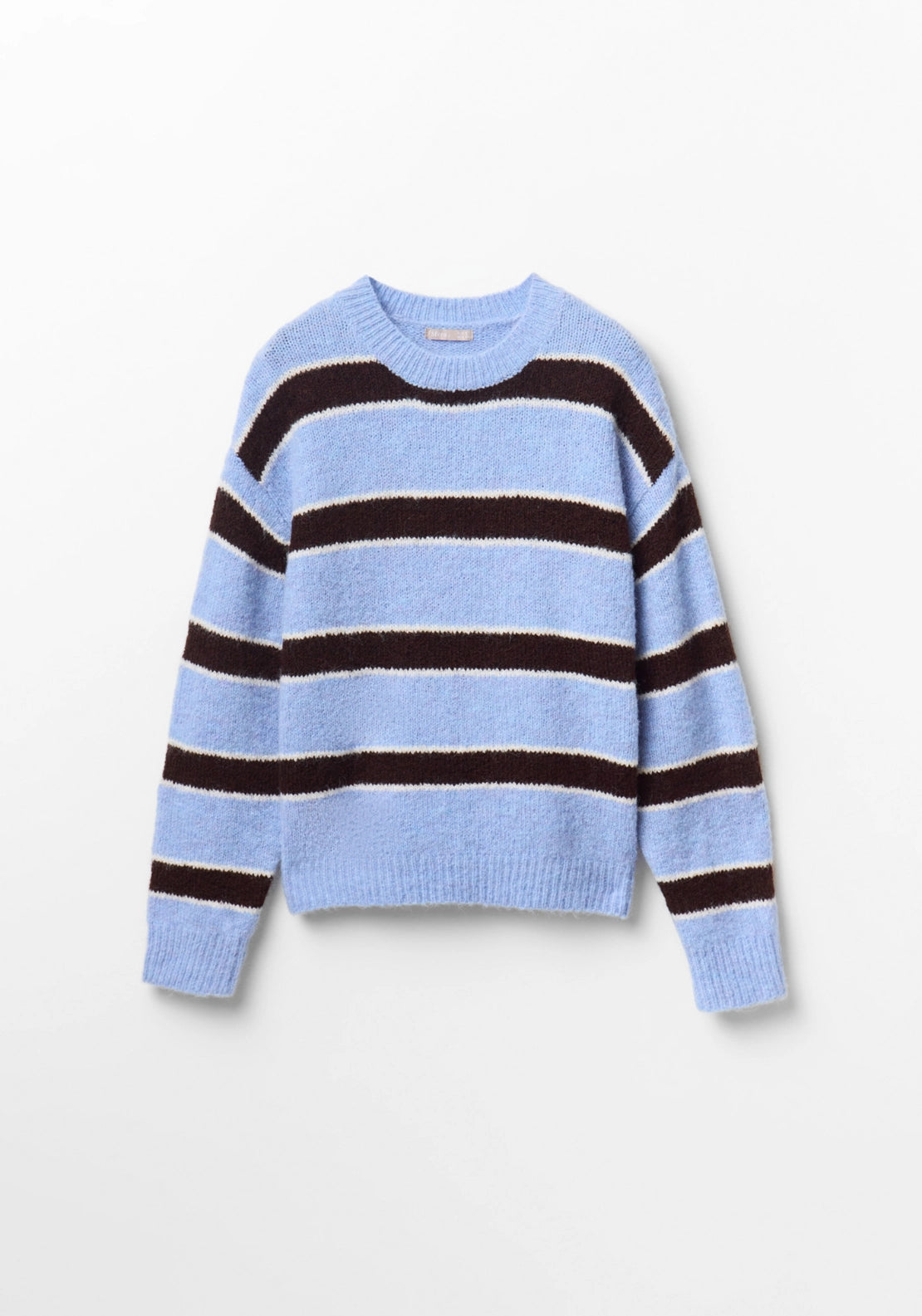 Striped Crew Neck Jumper - Blue