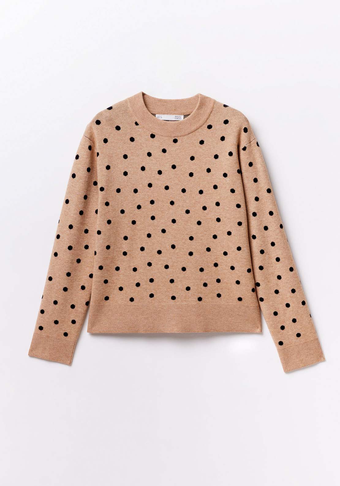 Sfera Round-neck sweater - Camel Mink 5 Shaws Department Stores