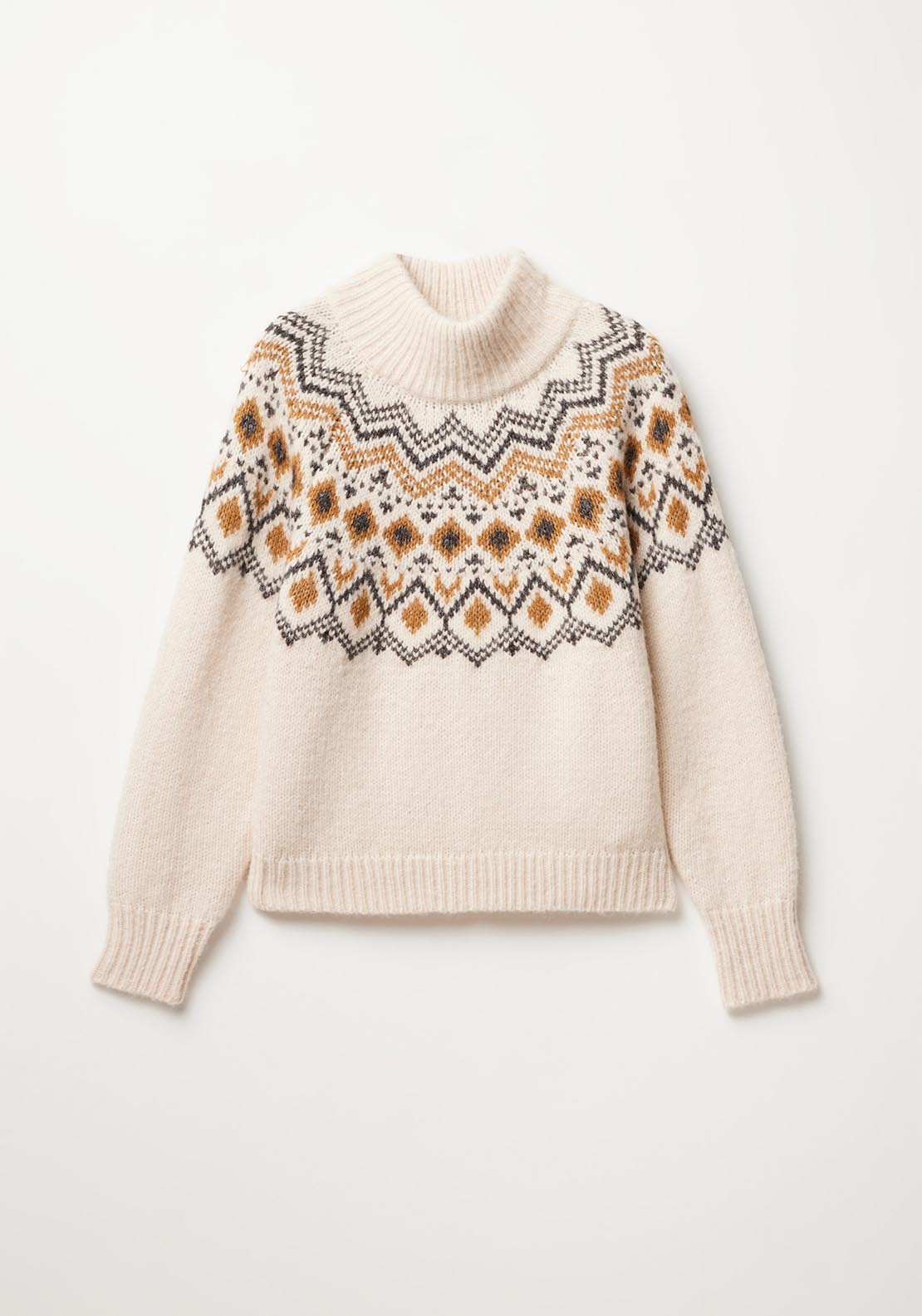 Sfera High-neck Alpine sweater - Ecru 12 Shaws Department Stores