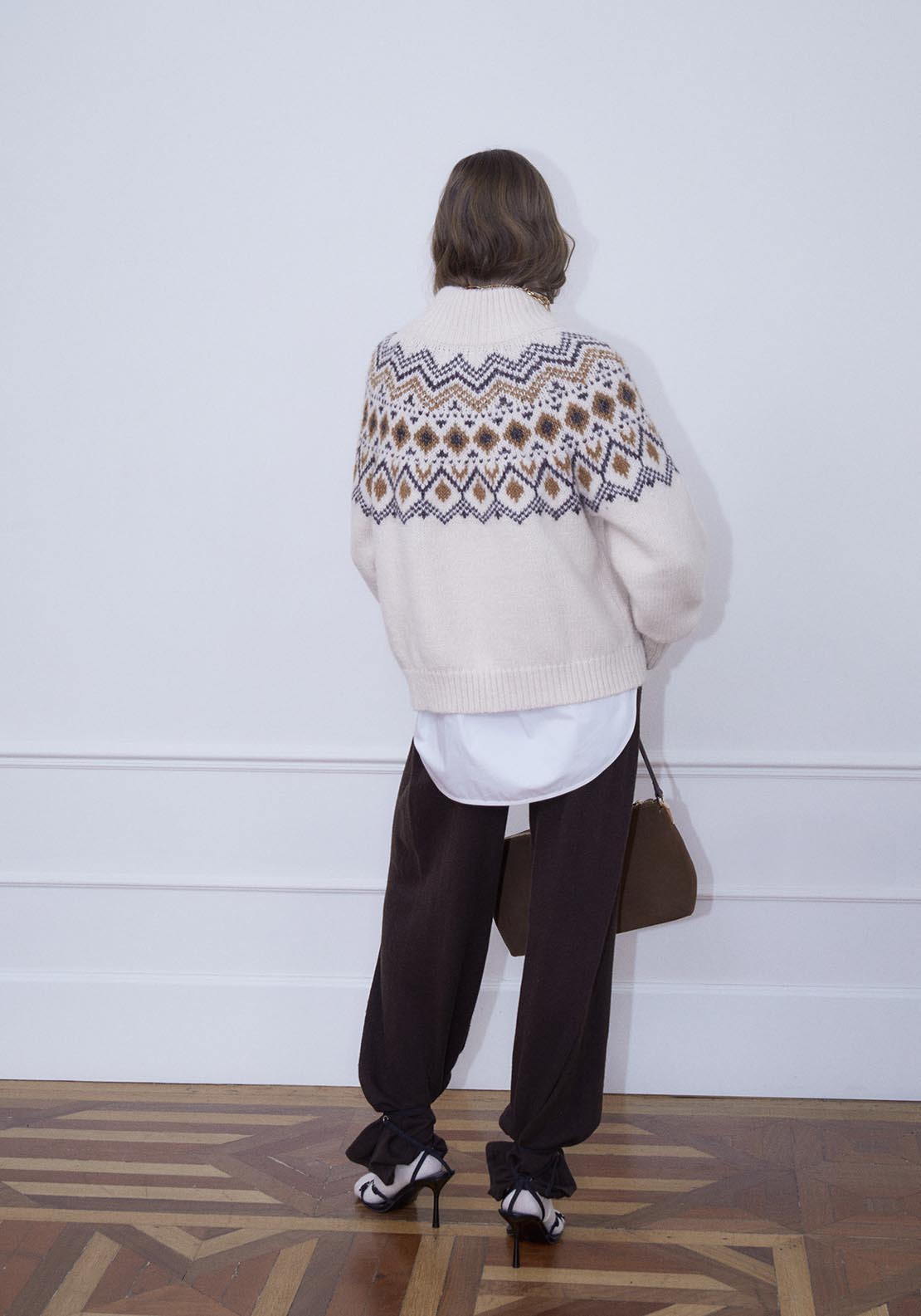 Sfera High-neck Alpine sweater - Ecru 4 Shaws Department Stores