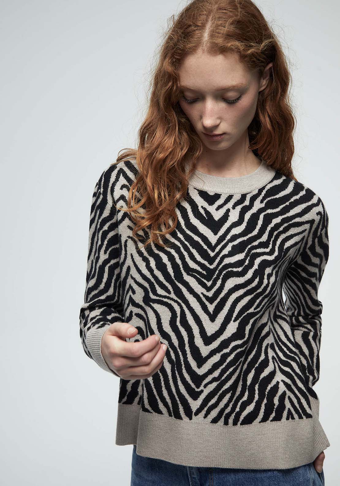 Round Neck Sweater - Melange Light