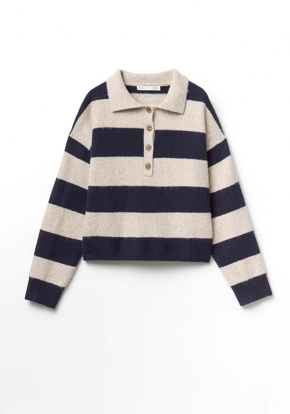 Stripes Rugby Polo Shirt - Blue