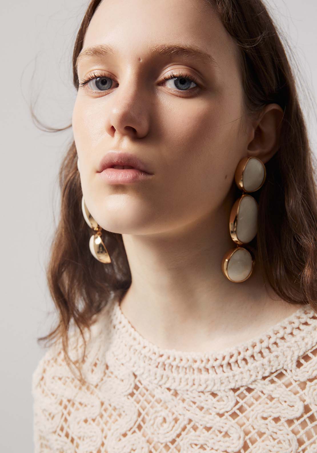 Embroidered Chenille Sweater - Cream