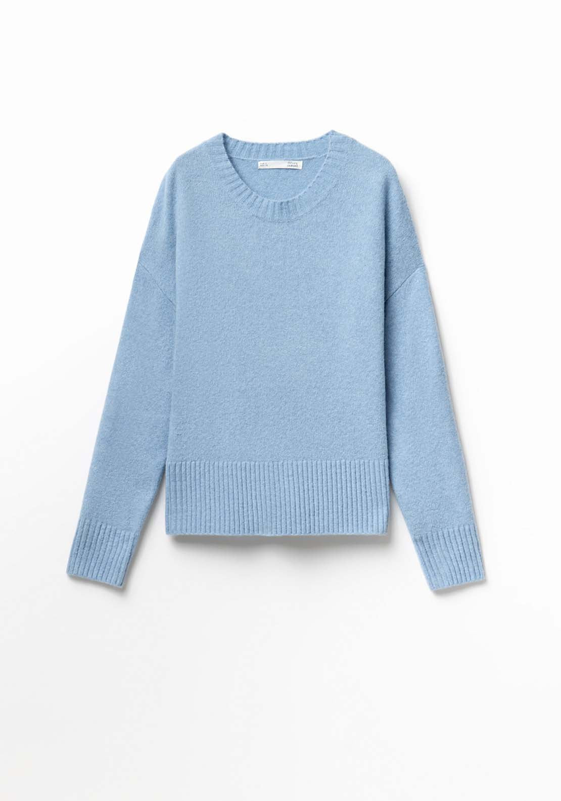 Round Neck Sweater - Blue