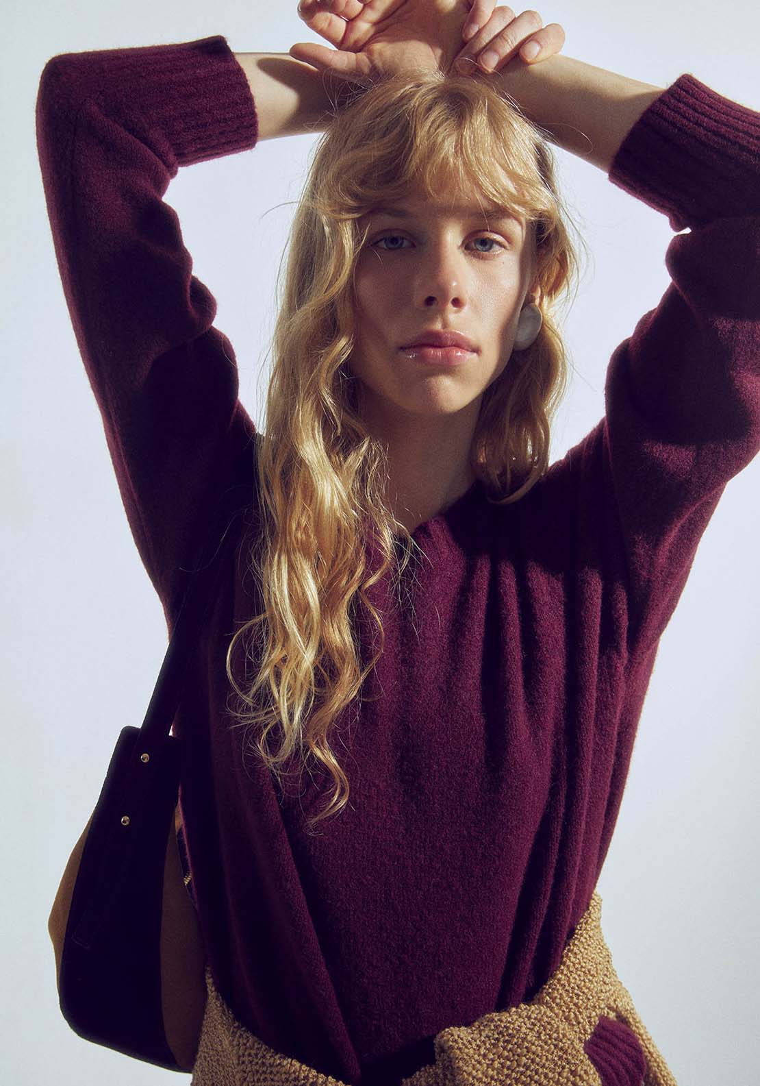 Round Neck Sweater - Red