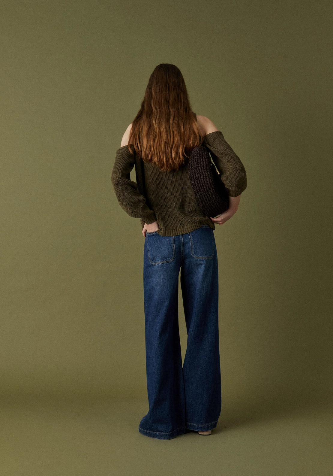Cut Out Sweater - Green