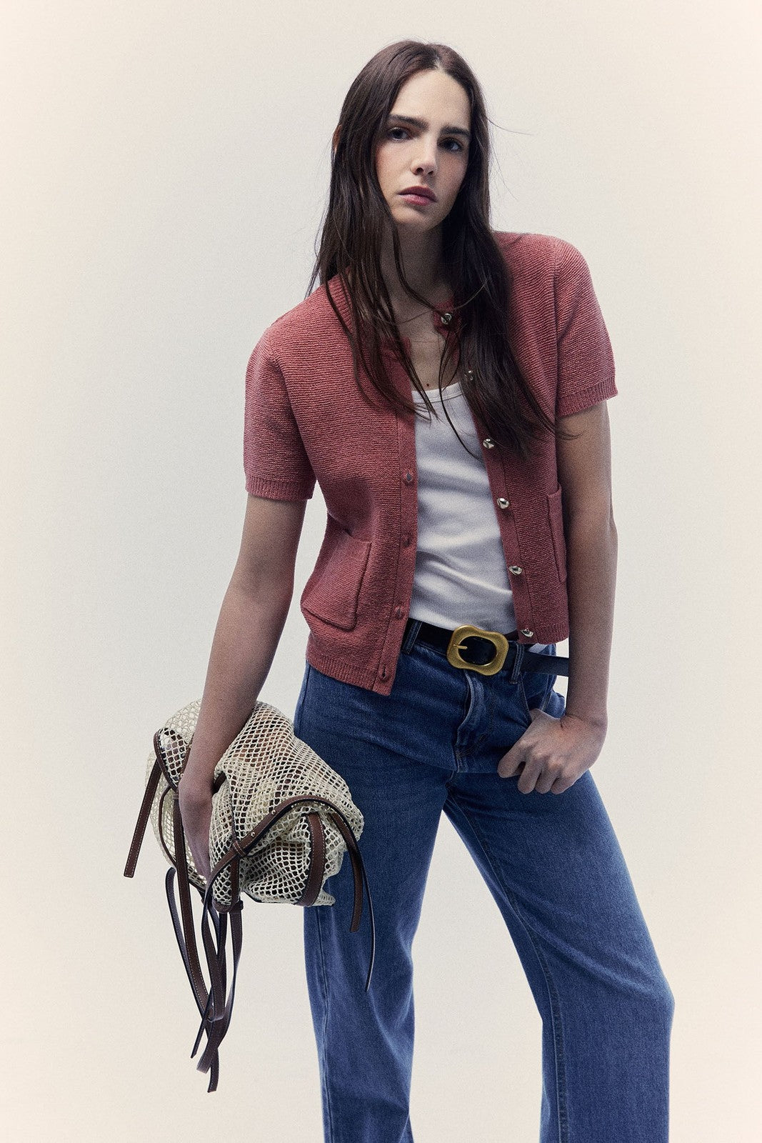 Sfera Pockets cardigan - Pink Pale 2 Shaws Department Stores