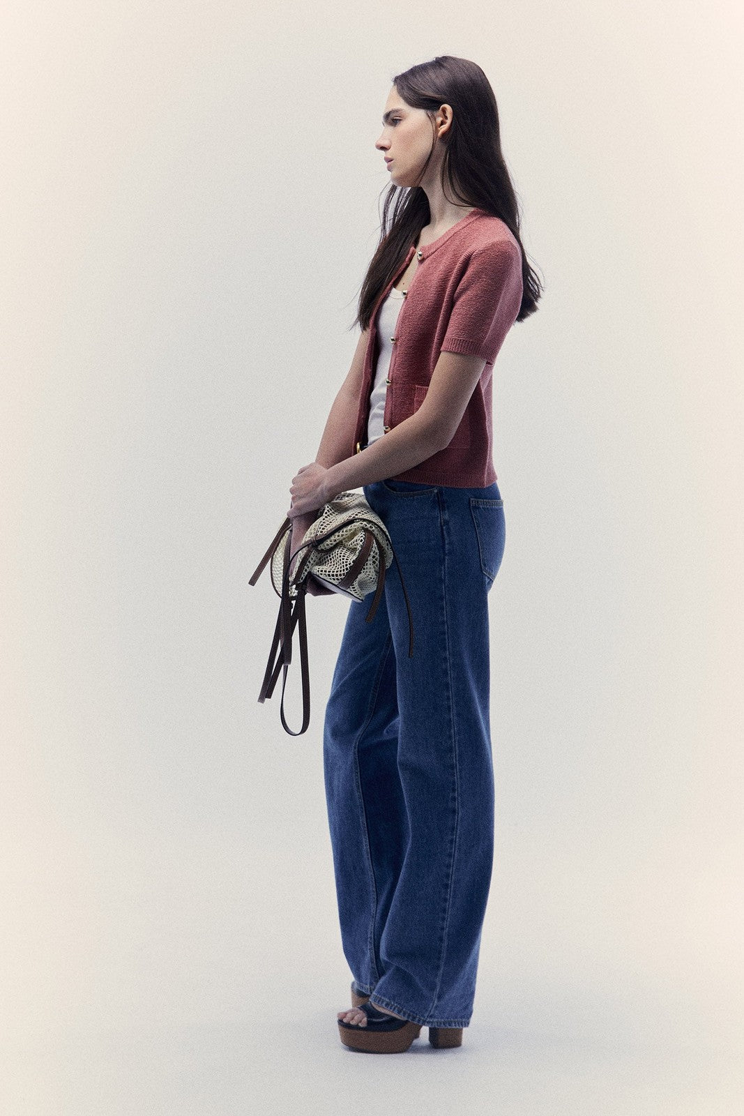 Sfera Pockets cardigan - Pink Pale 3 Shaws Department Stores