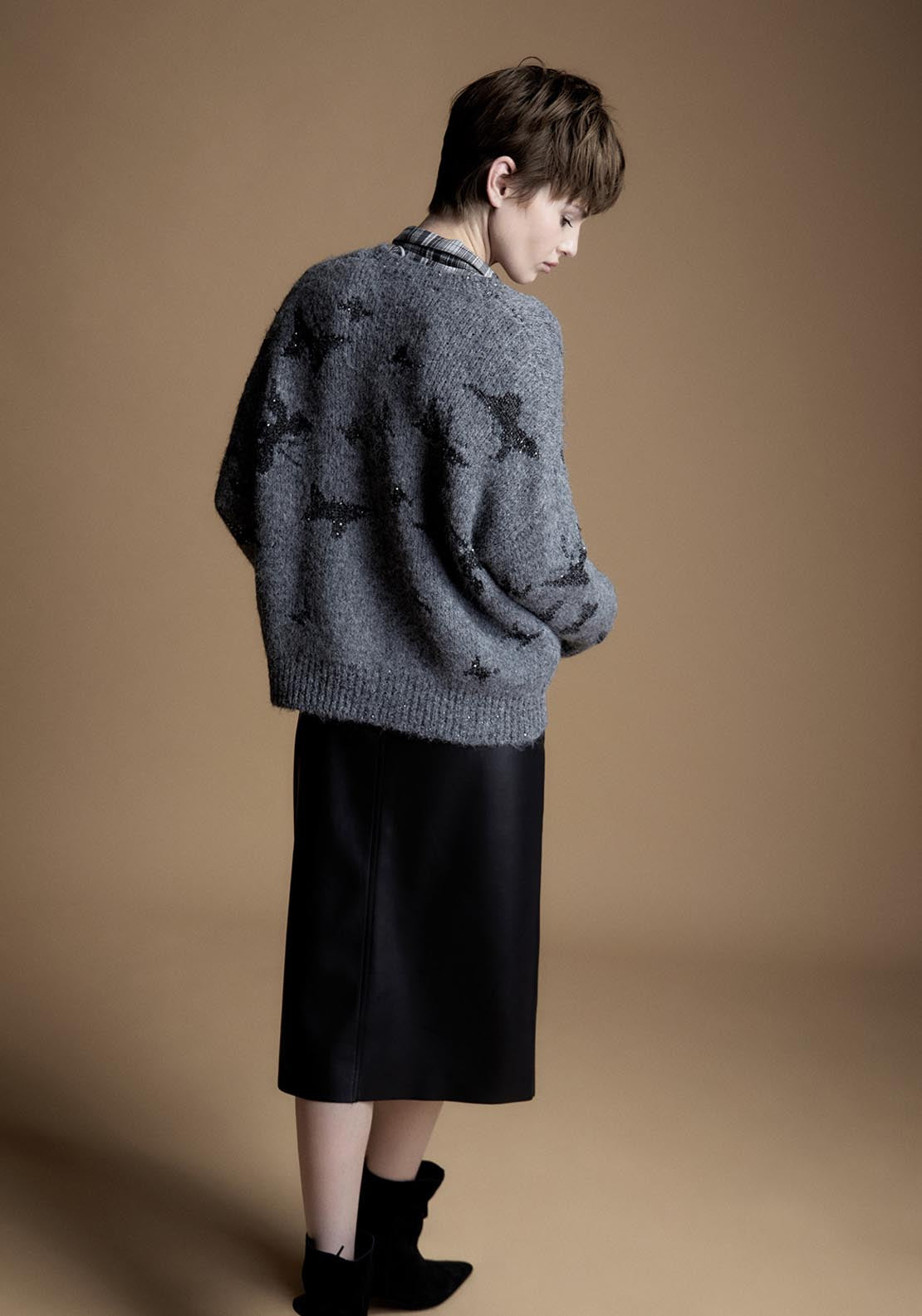 Sfera Butterflies Cardigan - Grey 2 Shaws Department Stores