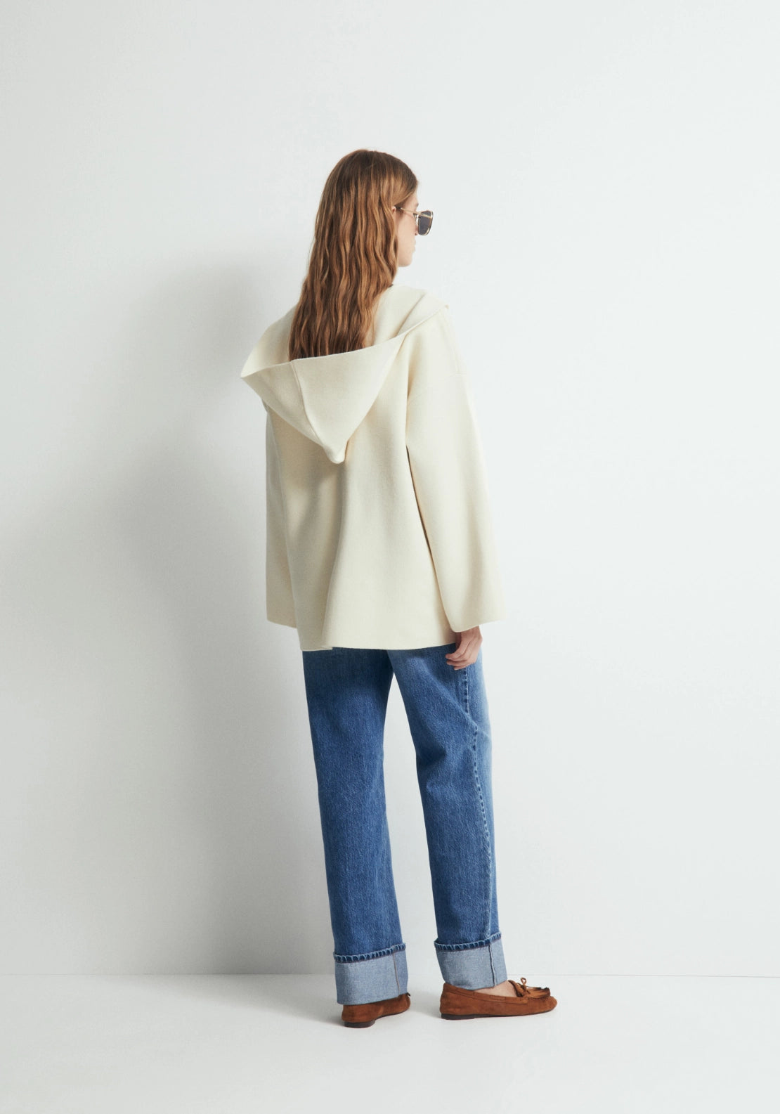 Oversized Hooded Jacket - Cream