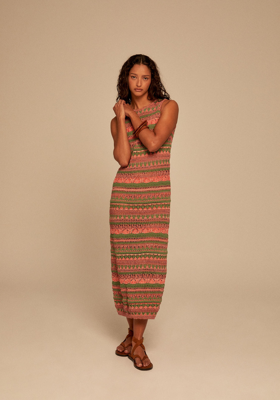 Multicolour Knit Maxi Dress - Multicolour