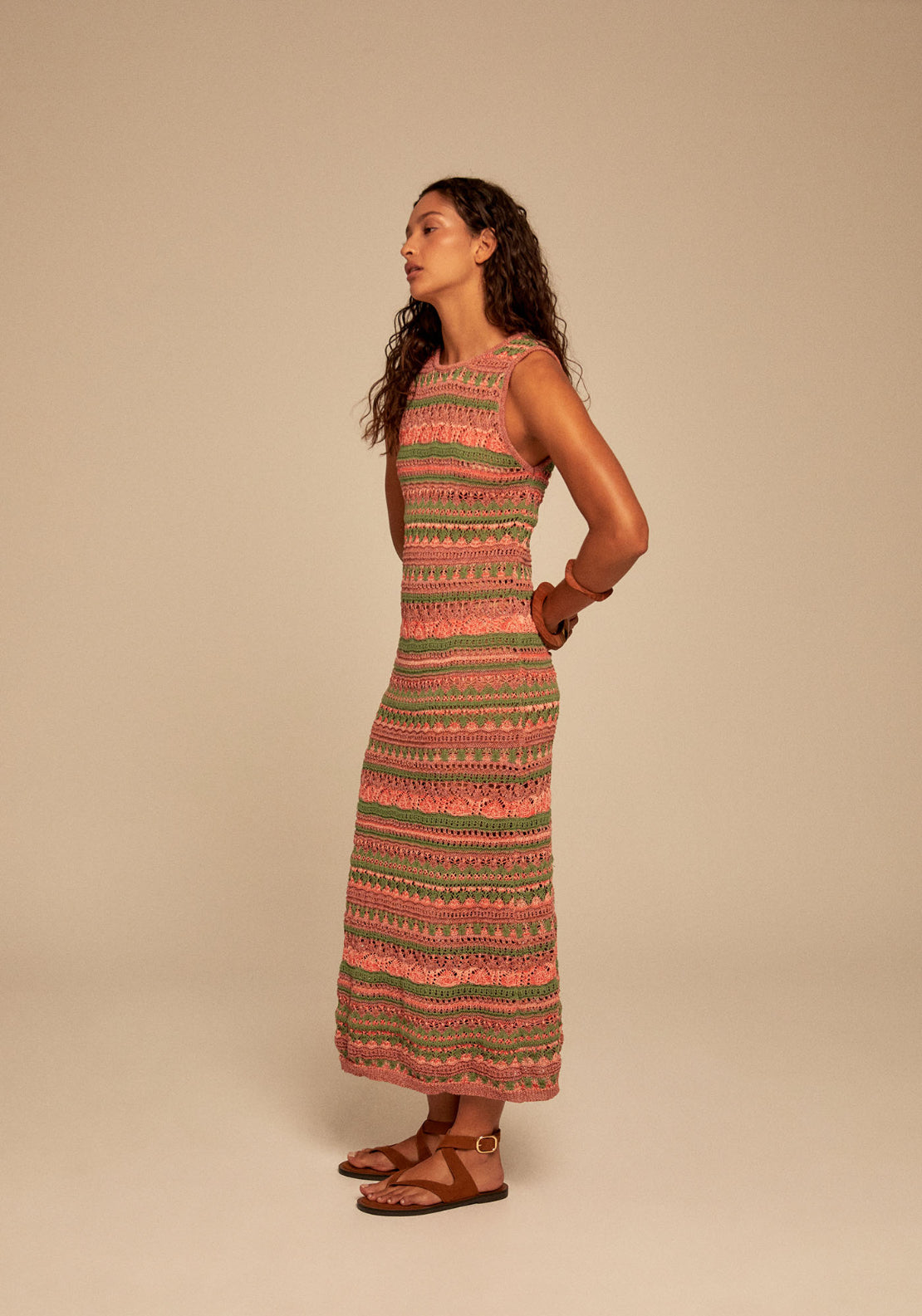 Multicolour Knit Maxi Dress - Multicolour