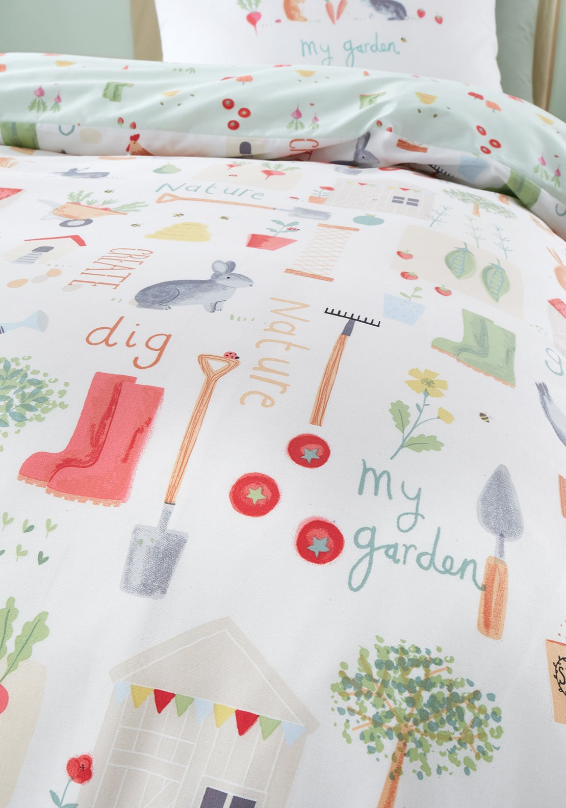 Rhs My Allotment Reversible Duvet Cover Set - Nude 4 Shaws Department Stores