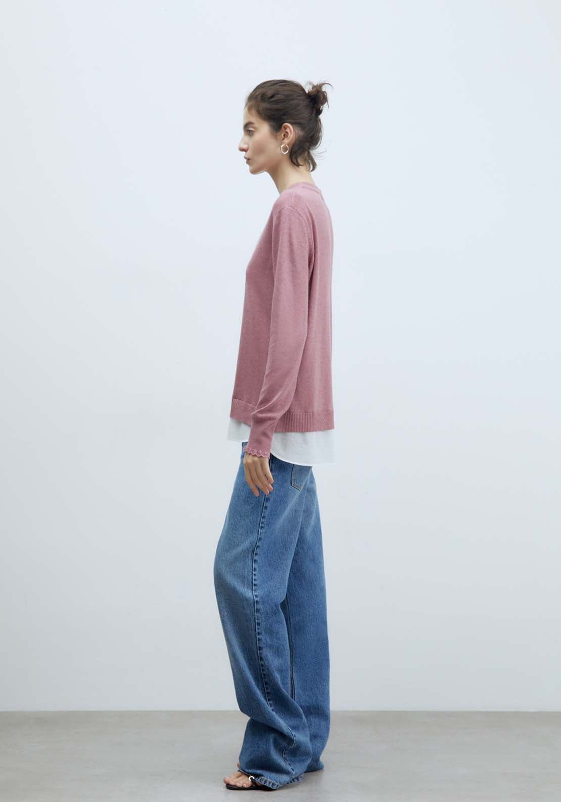 Sfera Knit Sweater - Light Pink 4 Shaws Department Stores