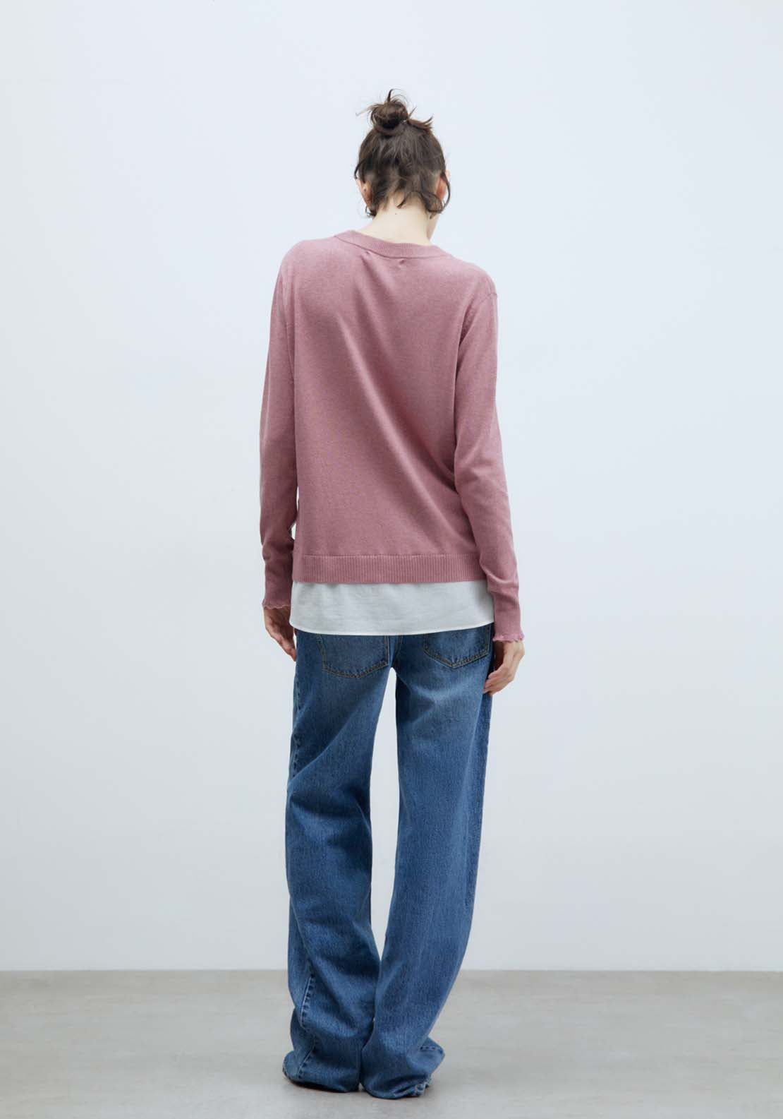 Sfera Knit Sweater - Light Pink 3 Shaws Department Stores