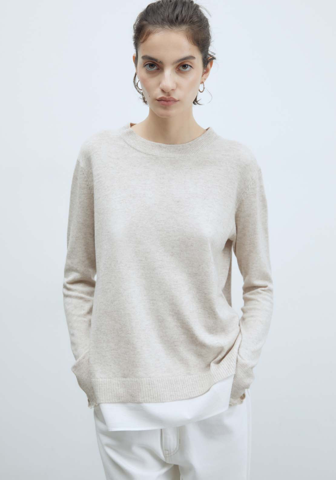 Sfera Knit Sweater - Taupe Mink 1 Shaws Department Stores