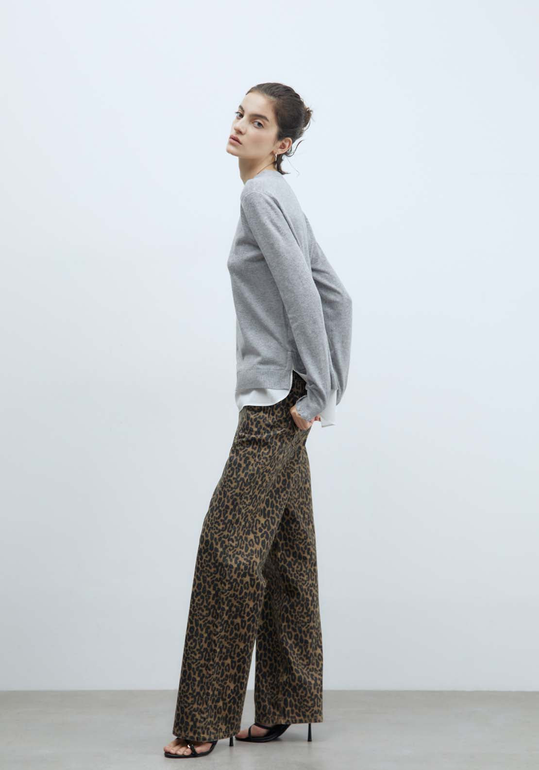 Sfera Knit Sweater - Grey Mink 5 Shaws Department Stores