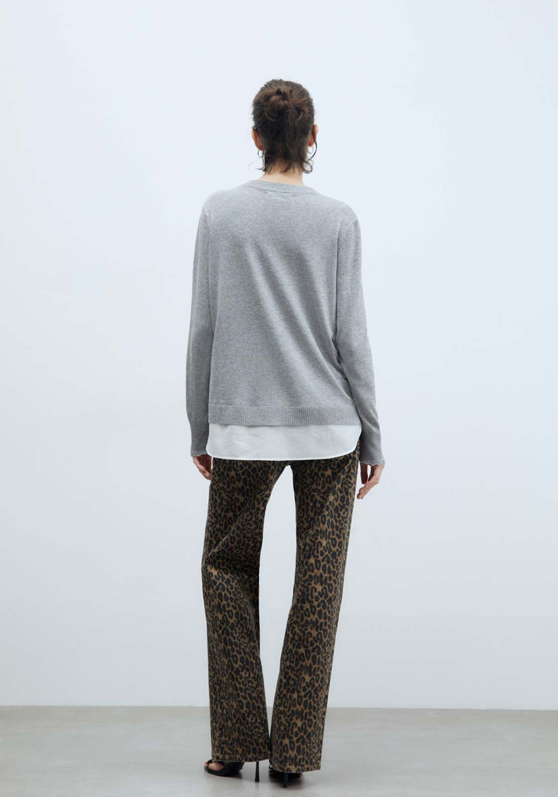 Sfera Knit Sweater - Grey Mink 4 Shaws Department Stores