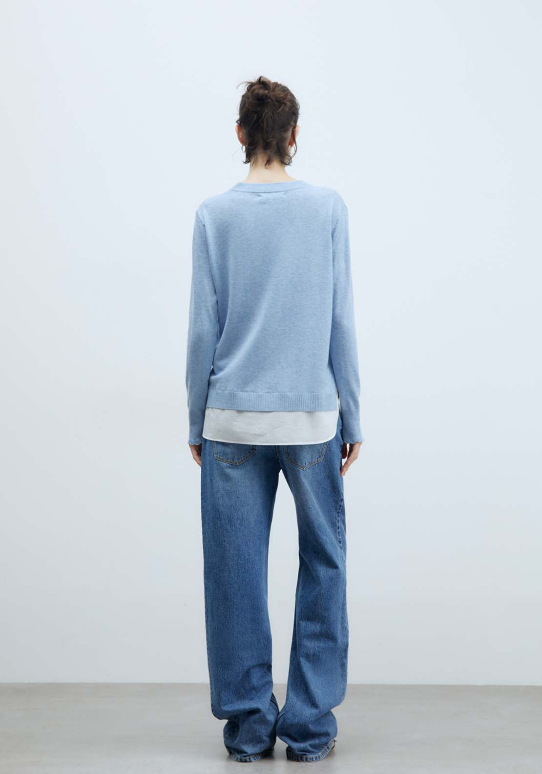 Sfera Knit Sweater - Blue Mink 4 Shaws Department Stores