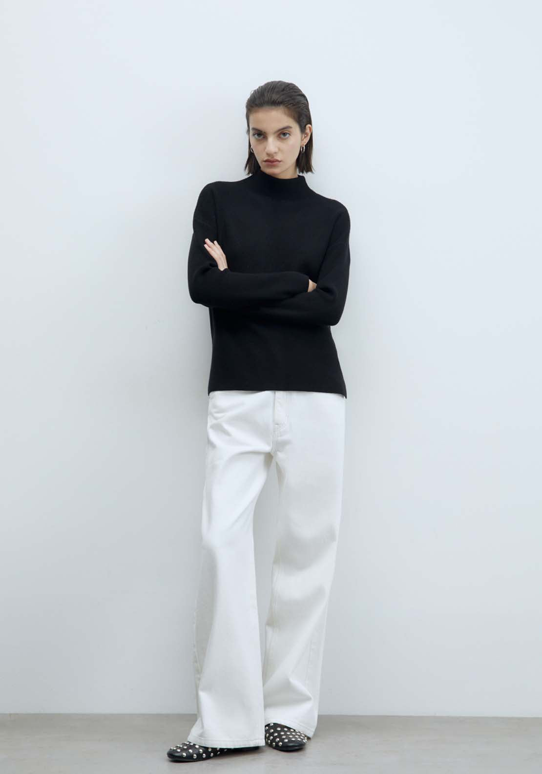 Sfera High-Neck Sweater - Black 5 Shaws Department Stores