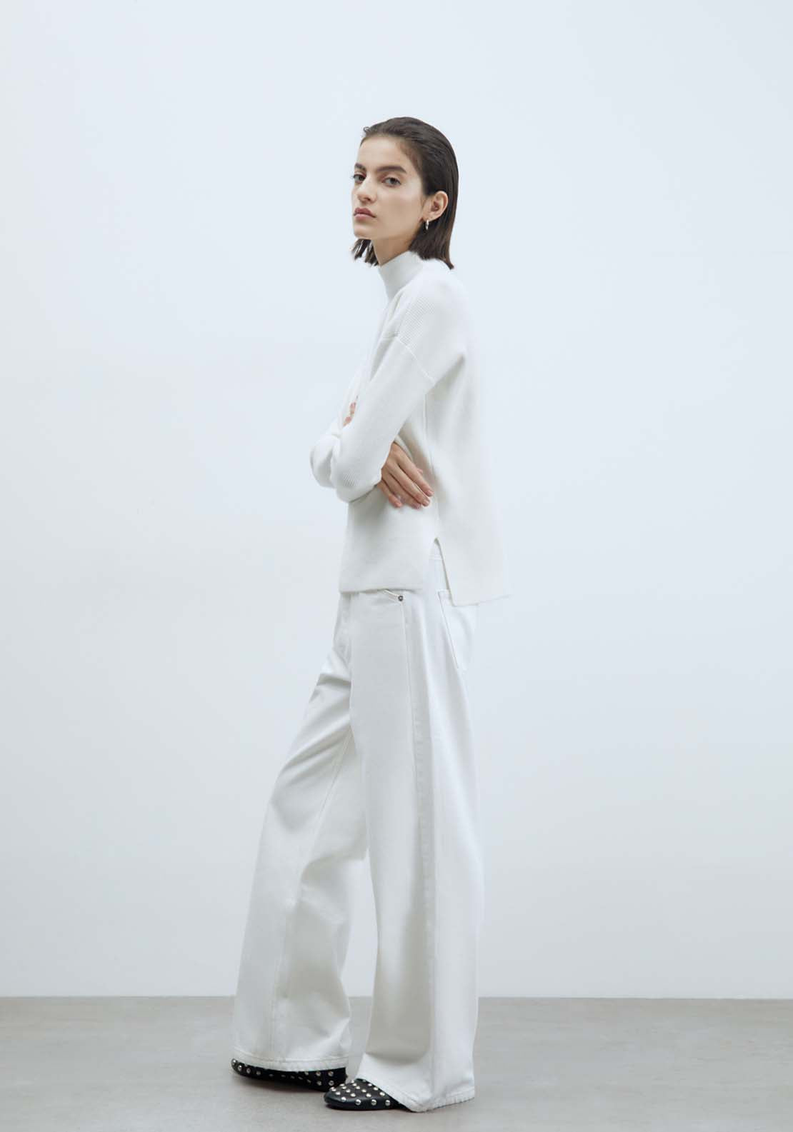 Sfera High-Neck Sweater - White Off 2 Shaws Department Stores