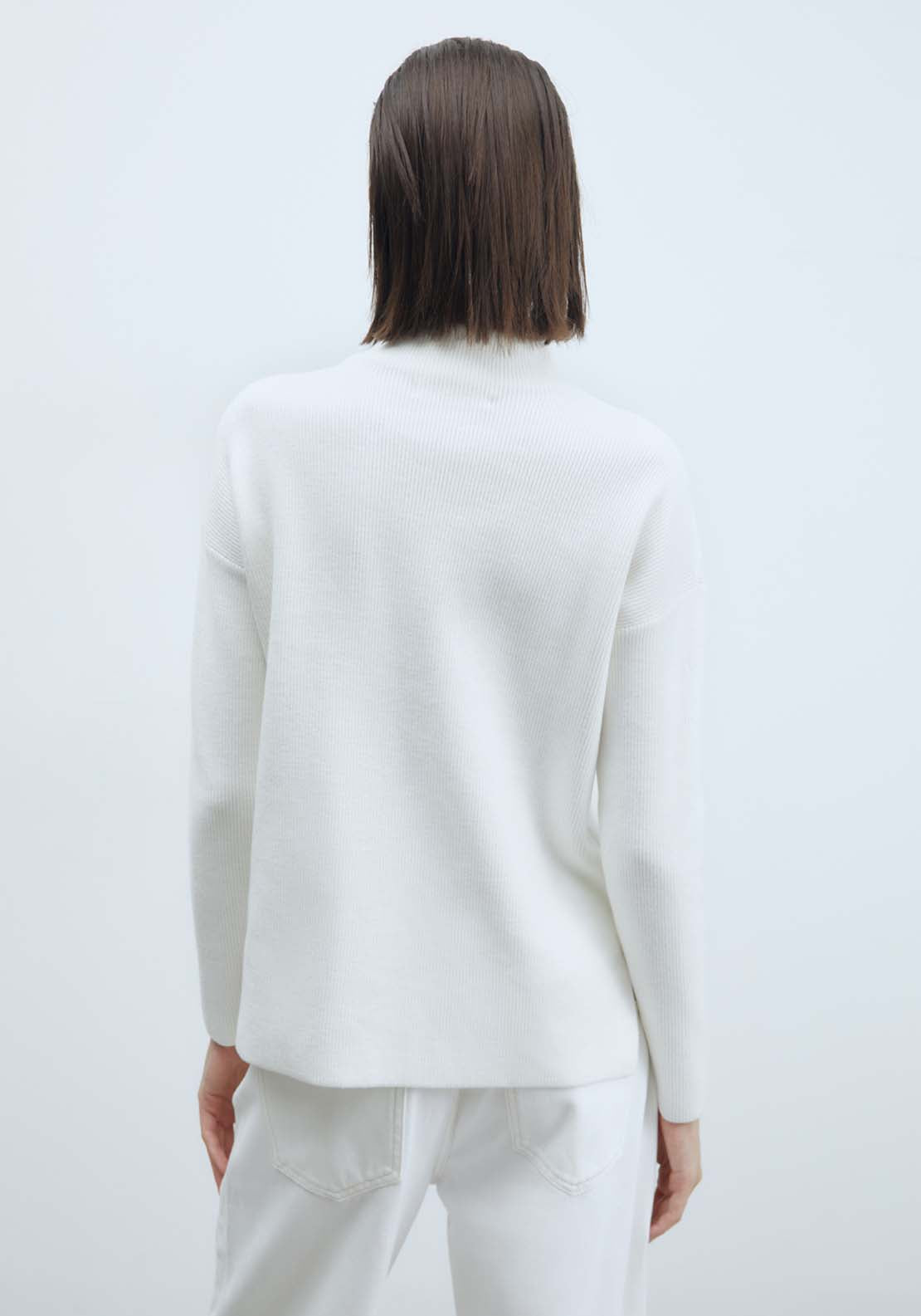 Sfera High-Neck Sweater - White Off 3 Shaws Department Stores