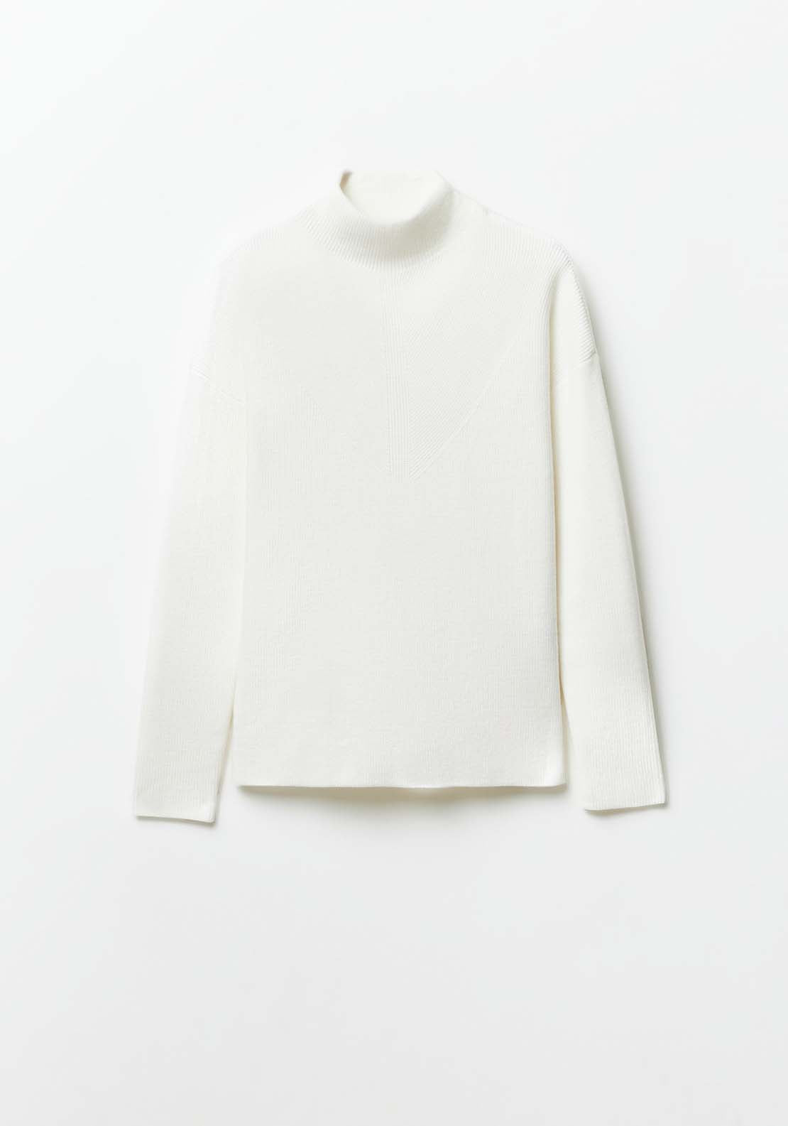 Sfera High-Neck Sweater - White Off 6 Shaws Department Stores