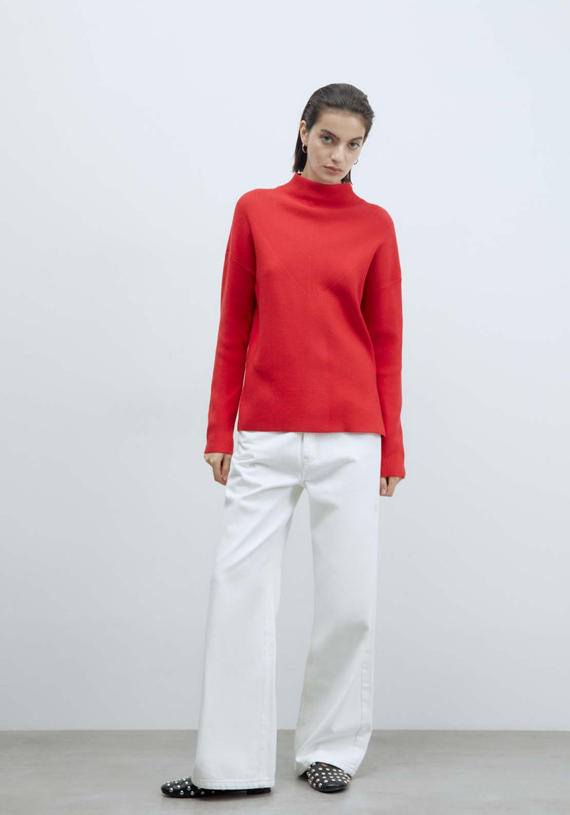 Sfera High-Neck Sweater - Red 1 Shaws Department Stores