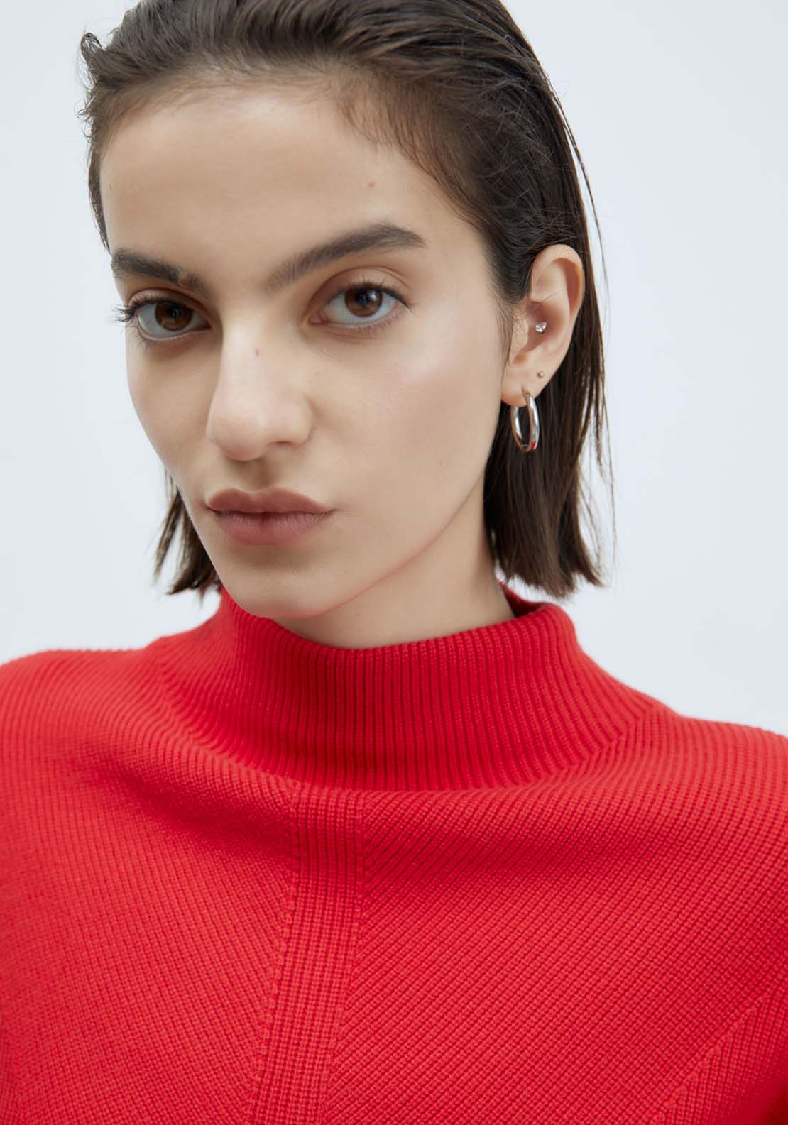 Sfera High-Neck Sweater - Red 4 Shaws Department Stores