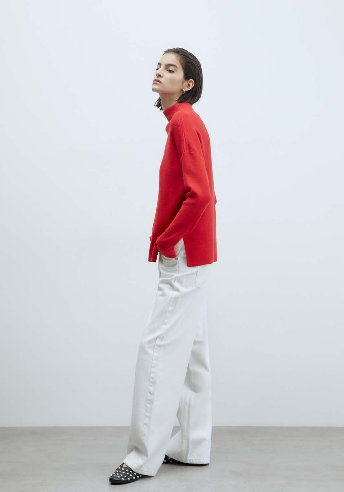 Sfera High-Neck Sweater - Red 5 Shaws Department Stores