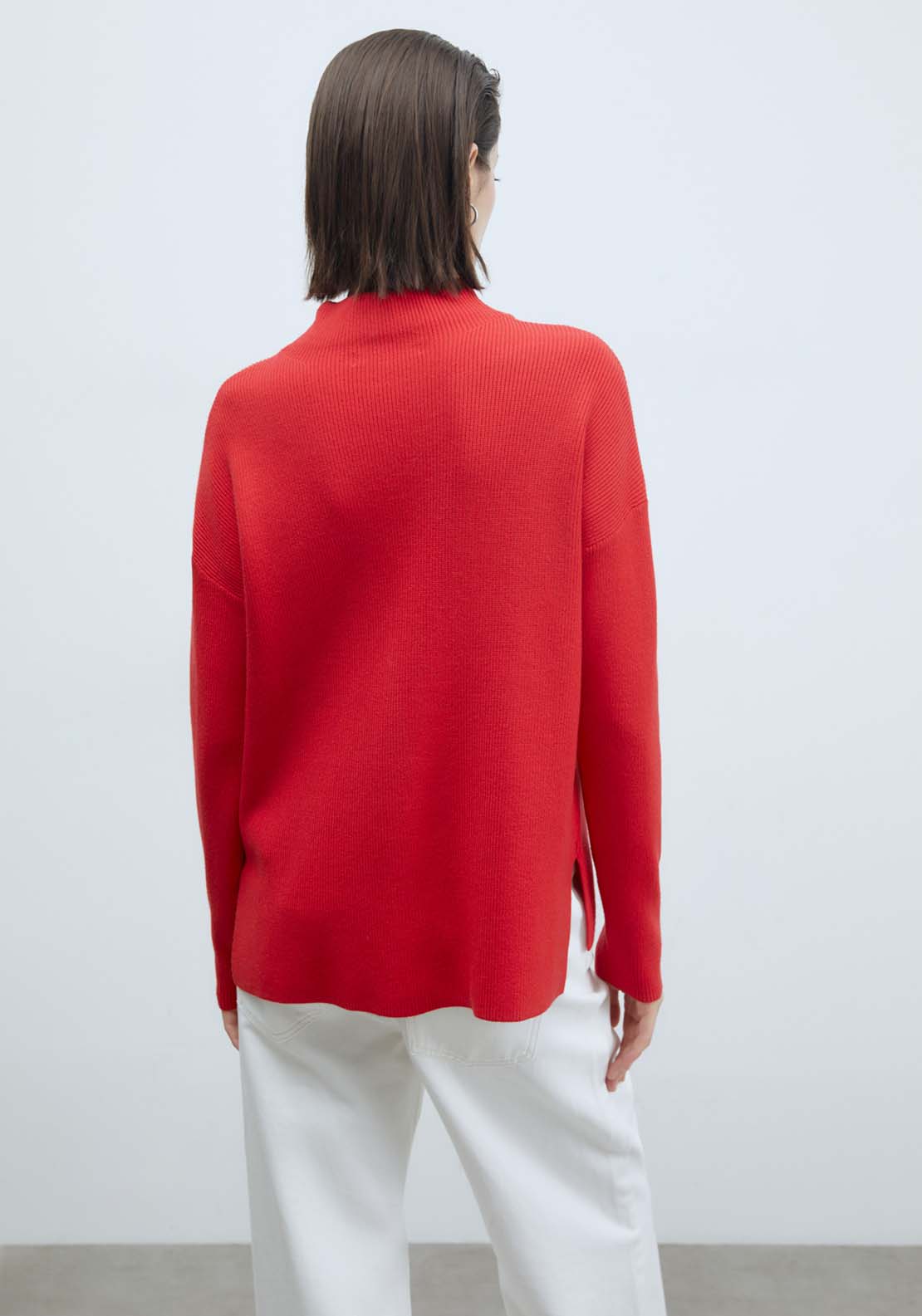 Sfera High-Neck Sweater - Red 3 Shaws Department Stores