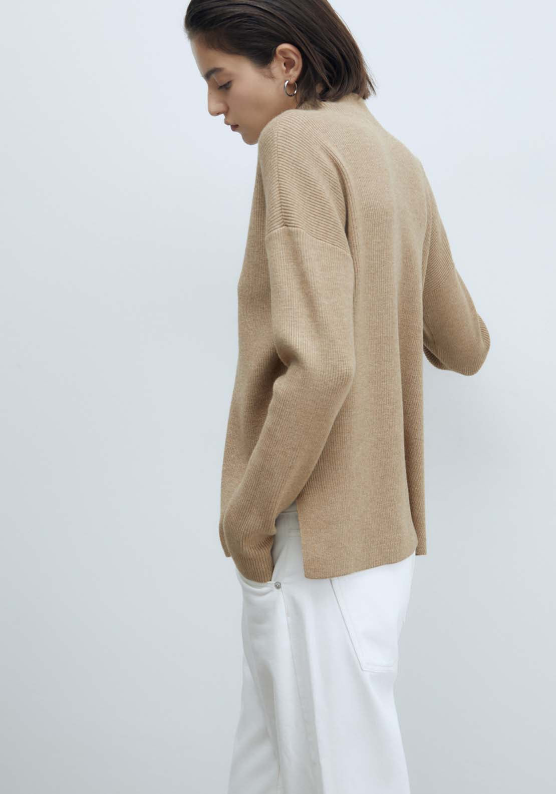 Sfera High-Neck Sweater - Camel Mink 2 Shaws Department Stores