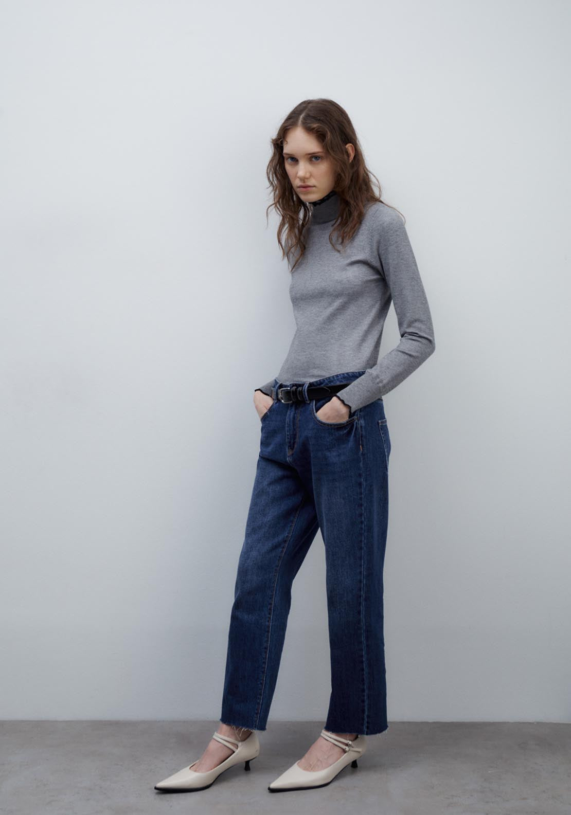 Sfera High-neck sweater - Grey Mink 3 Shaws Department Stores
