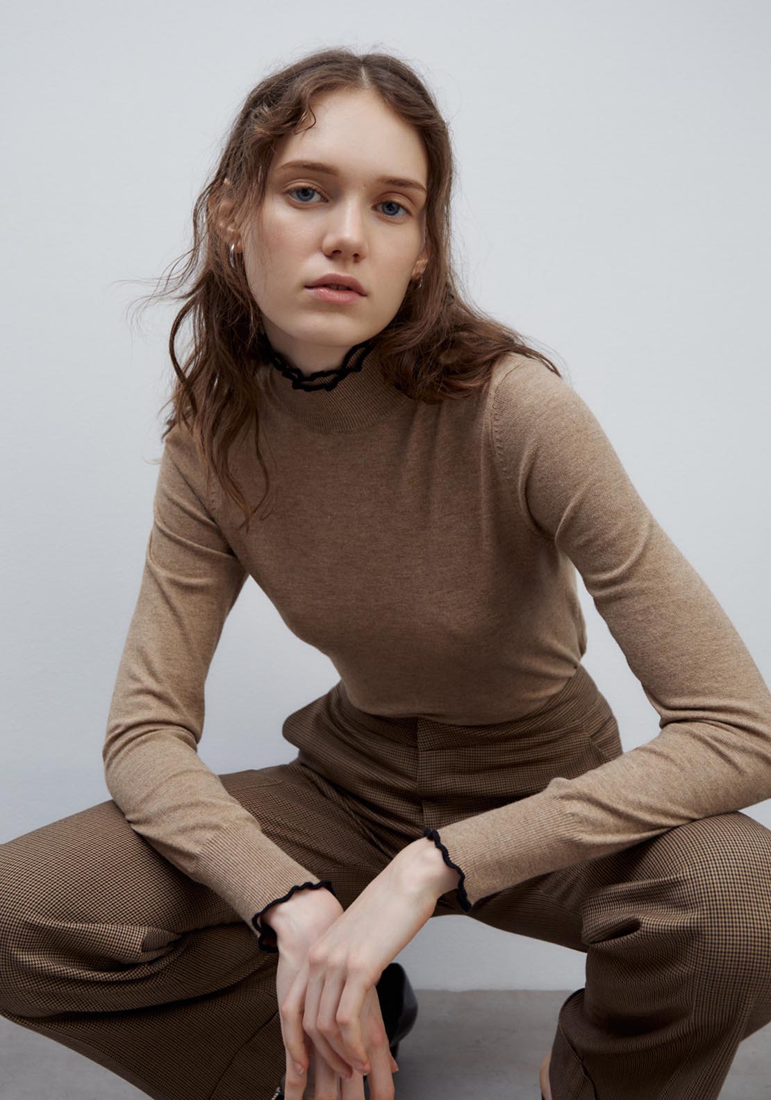 Sfera High-neck sweater - Camel Mink 3 Shaws Department Stores