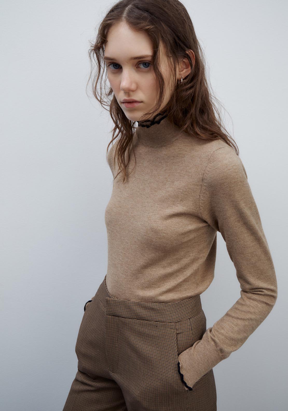 Sfera High-neck sweater - Camel Mink 2 Shaws Department Stores